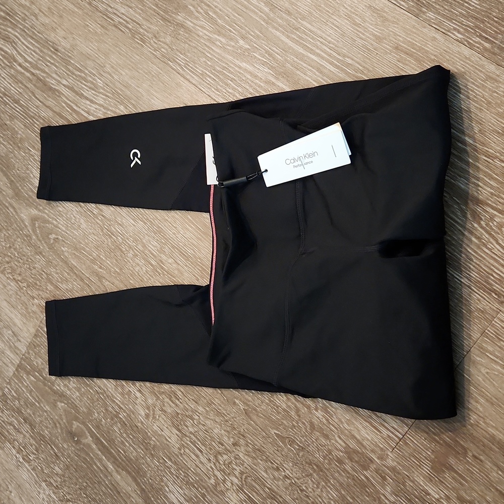 Calvin Klein High Waisted Mesh Inset Ankle Leggings XS